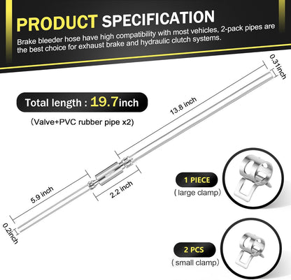 💥Brake Bleeder Hose - One Way Check Valve Tube Bleeding Tool Kit For Car Motorcyle Clutch