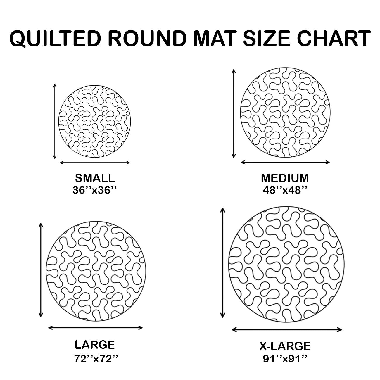 Candy Corn Abyss Quilted Round Mat