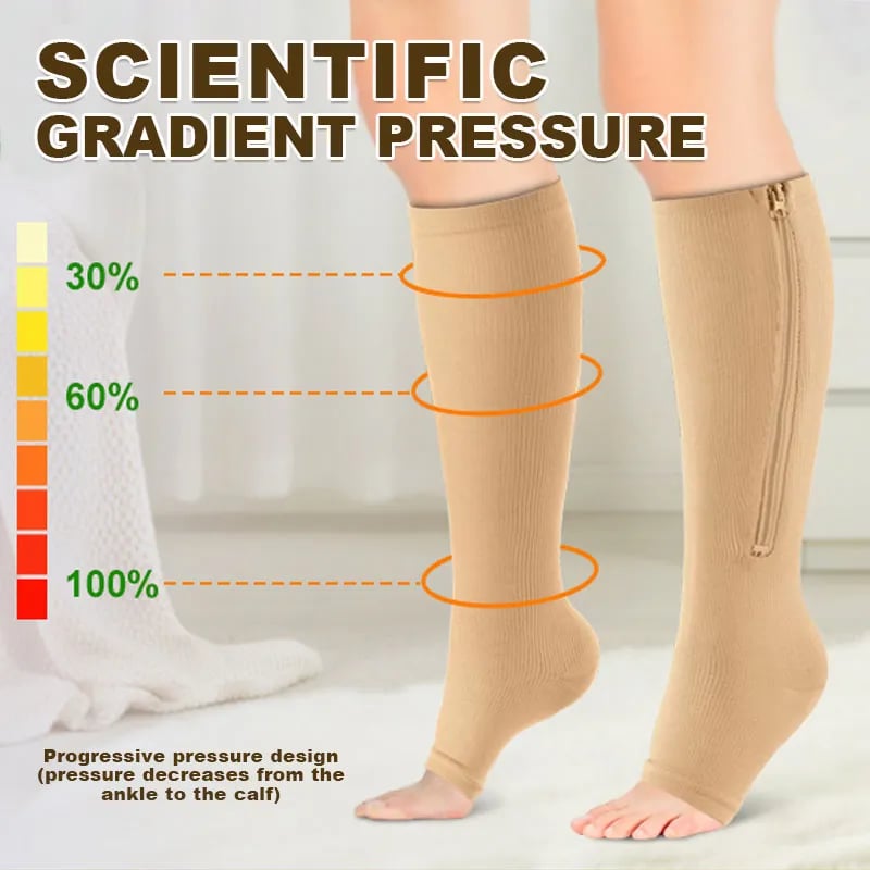 ❌No More Struggle 🏃‍♂️ Sports Zipper Socks – Comfort, Support & Easy On/Off