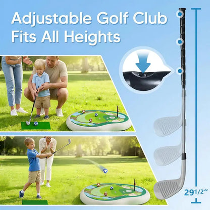 🏌️Inflatable Golf Pool Toys, Fun Swimming Pool Game, Floating Water Chipping Green W/Sticky Balls