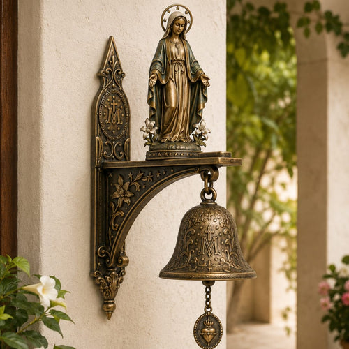 ✨ Our Lady of Grace Bronze Miraculous Medal Wall Bell  🙏