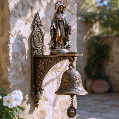 ✨ Our Lady of Grace Bronze Miraculous Medal Wall Bell  🙏