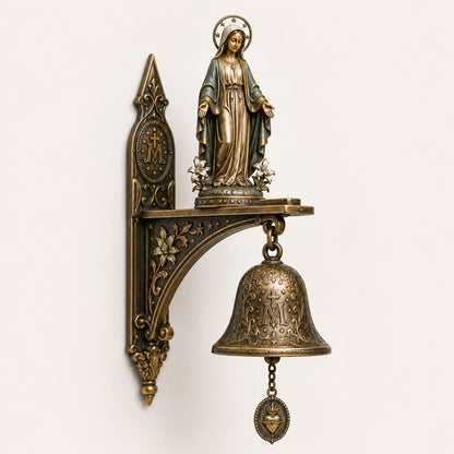 ✨ Our Lady of Grace Bronze Miraculous Medal Wall Bell  🙏