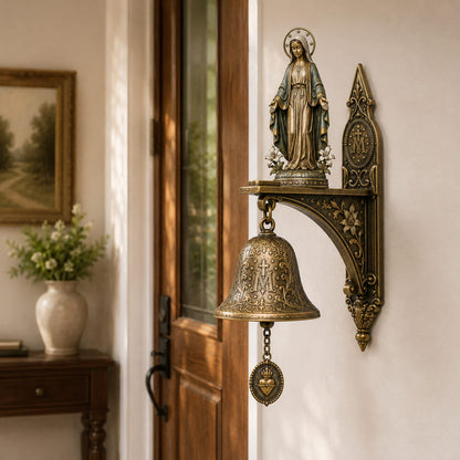 ✨ Our Lady of Grace Bronze Miraculous Medal Wall Bell  🙏
