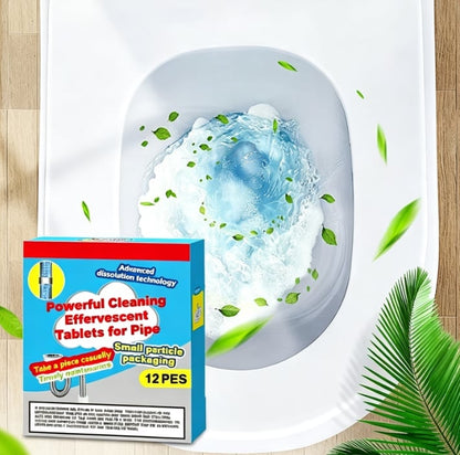 🔥HOT SALE🔥🔥49% OFF ❤️Powerful Cleaning Effervescent Tablets for Pipe, Fast Dissolve Hair Grease Clogs, Deodorizing Antibacterial Pipe Cleaner for Sink Toilet Floor Drain