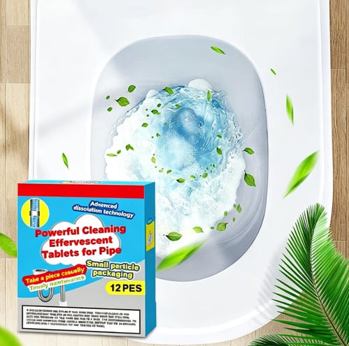 🔥HOT SALE🔥🔥49% OFF ❤️Powerful Cleaning Effervescent Tablets for Pipe, Fast Dissolve Hair Grease Clogs, Deodorizing Antibacterial Pipe Cleaner for Sink Toilet Floor Drain