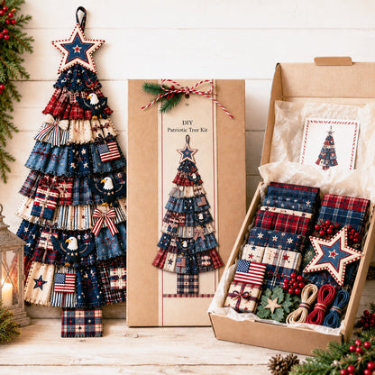 🎄Beginner-Friendly DIY Oversized Patchwork Christmas Tree Door Hanging Kit