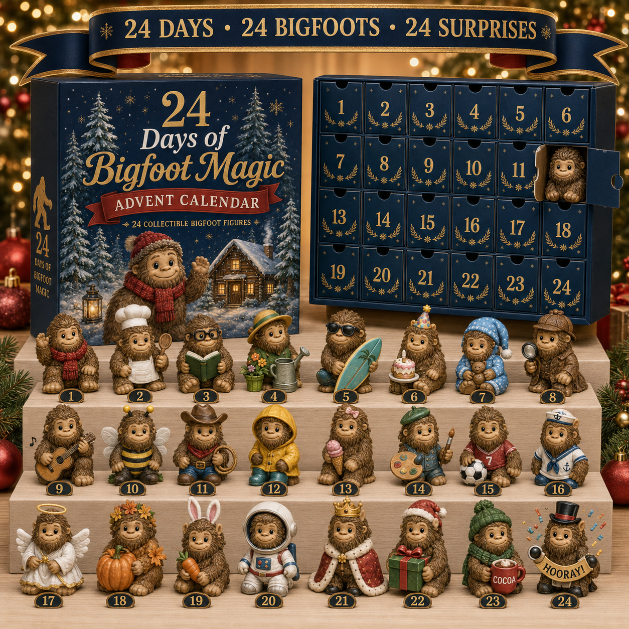 24 Days of Bigfoot Magic Advent Calendar – 24 Collectible Sasquatch Christmas Surprises