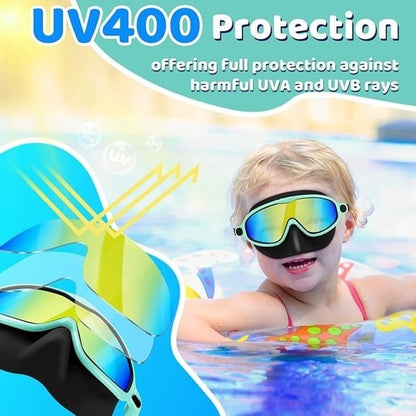 🏊‍♀️Summer is coming🏊‍♀️-HD children's large frame waterproof and anti-fog swimming goggles