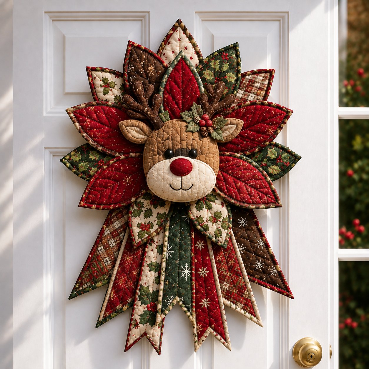 🎄Beginner-Friendly Oversized Christmas Character Quilted Door Hanger Sewing Kit | Complete Kit with All Tools & Step-by-Step Guide Included 💕