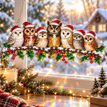✨ Whimsical Winter Suncatchers(11 types) | Shatterproof "Stained-Glass" Window Hangings 🎄