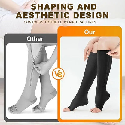 ❌No More Struggle 🏃‍♂️ Sports Zipper Socks – Comfort, Support & Easy On/Off