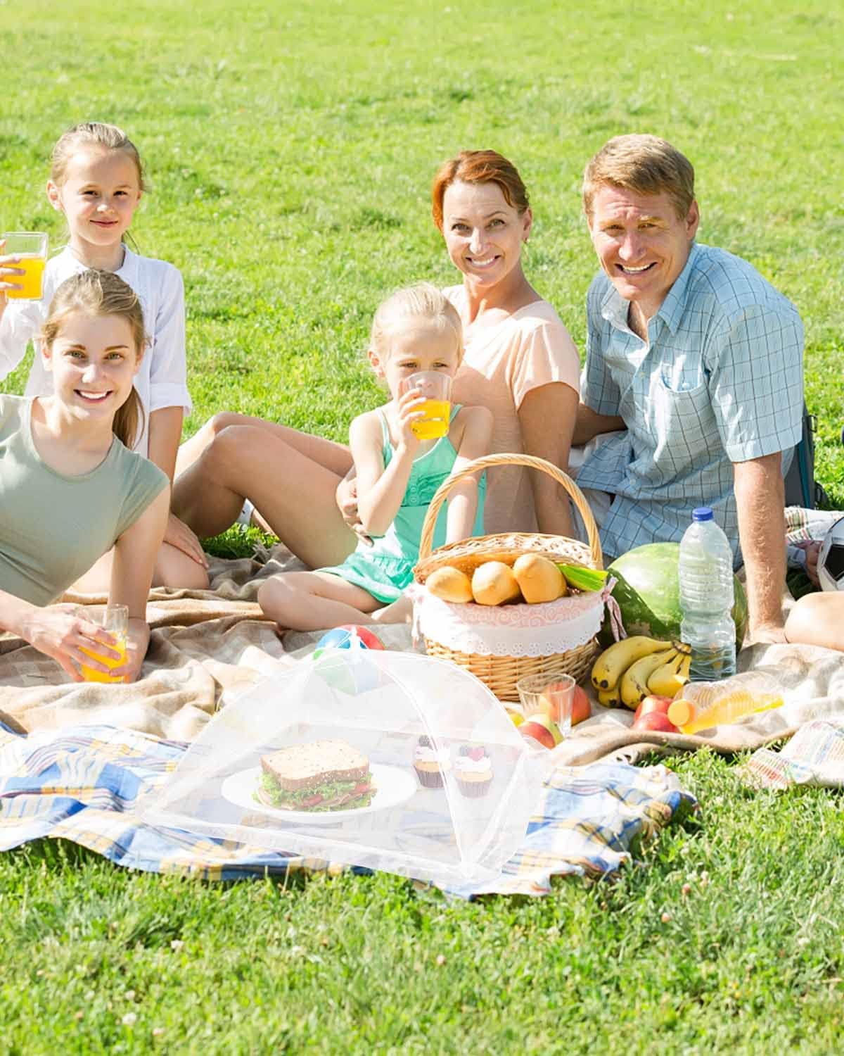 Large Food Cover,17"x17",White Nylon Covers,Pop-Up Umbrella Screen Tents,Patio Net for Outdoor Camping, Picnics, Parties,BBQ,Collapsible and Reusable