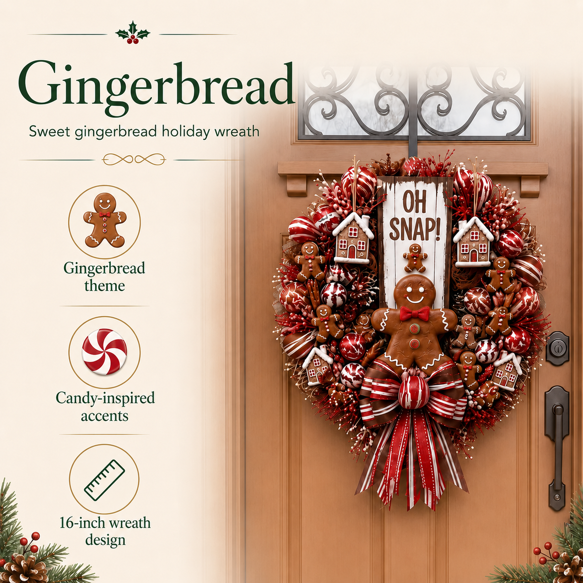 🔥49% Off Last Day-🎅 Merry Christmas Santa Wreath