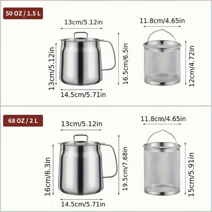 🔥LAST DAY 50% OFF-68oz Stainless Steel Deep Fryer Pot