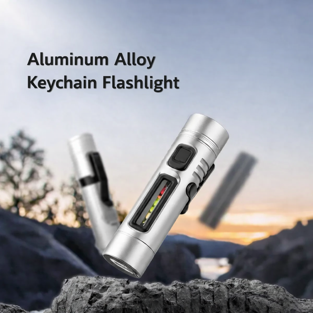 🔦Pocket Rechargeable EDC Flashlight: Mini Keychain Light