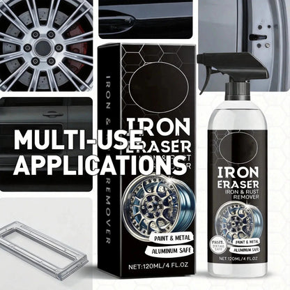 🚘✨️Iron Eraser Spray – 💪🏼Heavy-Duty Iron Remover For Wheel & Paint🏁 | Aluminum-Safe No Damage Restore Gloss✨