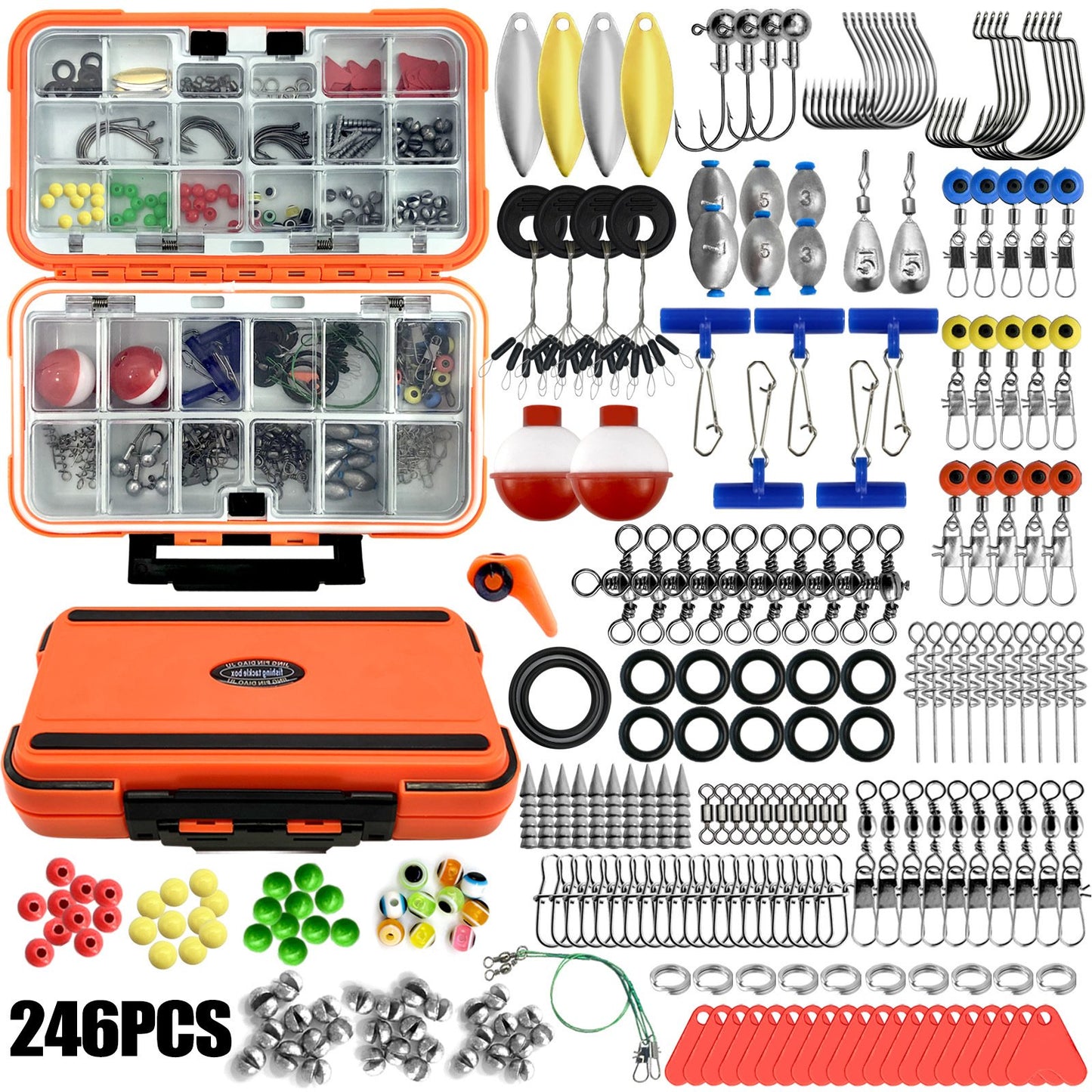 All-In-One Fishing Tackle Kit with Storage Box