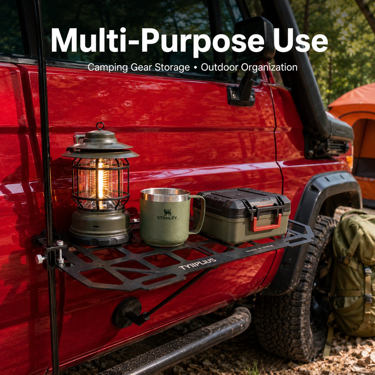 Heavy-Duty Magnetic Vehicle Side Table | Portable Grid Camp Desk