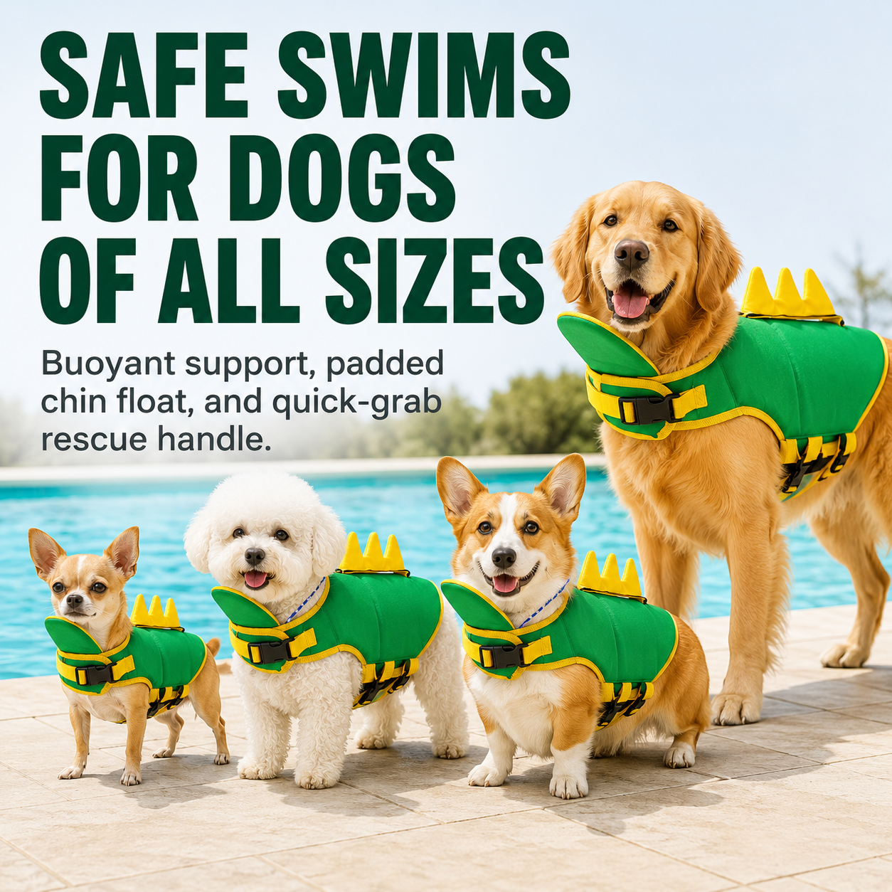 Premium Dog Life Vest for Swimming & Boating🛒