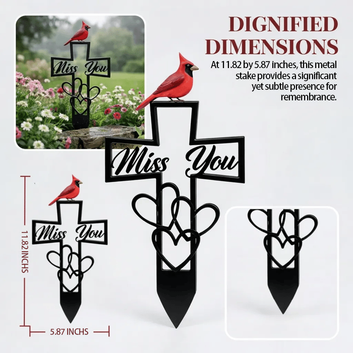 🐦LAST DAY 49% OFF -💖Metal Cemetery Memorial Plaque for Remembrance✝️