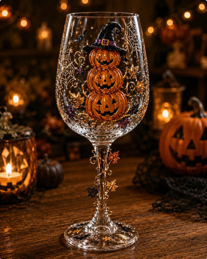 🔥🎁Halloween 3D Wine Glass Collection Gift Box Set✨