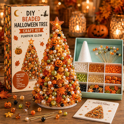 🎃✨ DIY Beaded Halloween Tree Craft Kit 👻🧵