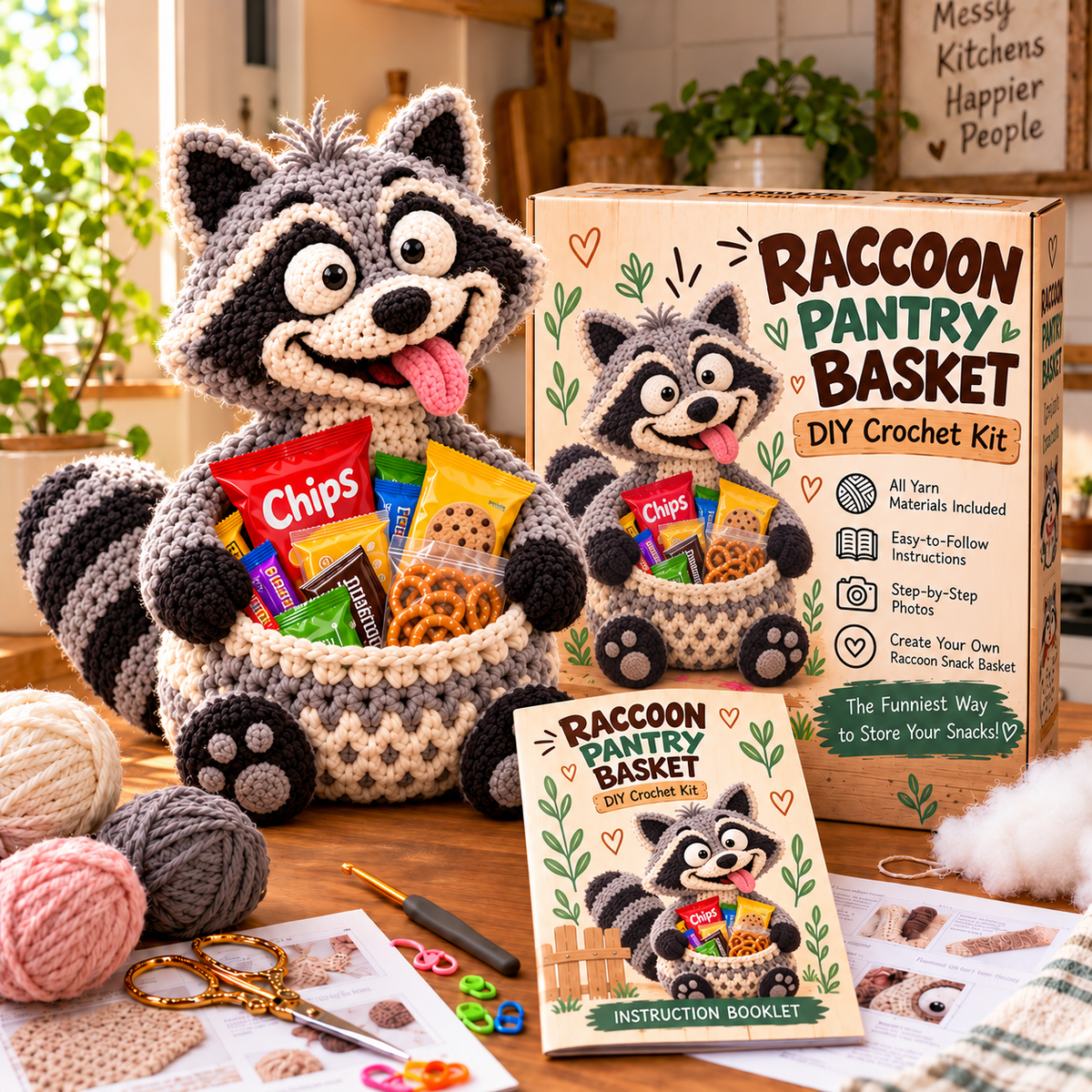 😂 Snack Attack Squad™ – DIY Crochet Funny Animal Snack Basket Collection