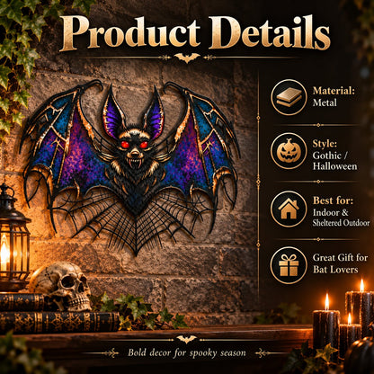 ⏰ LAST DAY 49% OFF - Gothic Vampire Bat Metal Wall Art (📦Buy 2 Free Shipping)