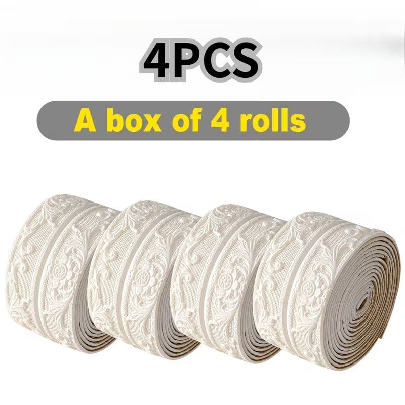 ✨Last Day 50% OFF✨4 Rolls Self-Adhesive Skirting Boards - 90 in Flexible Decorations