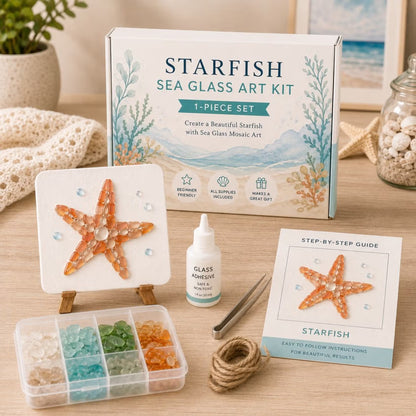 🔥Last Day 50% OFF - 🌊 DIY Sea Glass Mosaic Art Kit – Create Beautiful Ocean-Inspired Artwork with Colorful Glass Pieces, Coastal Home Decor & Creative Handmade Gift
