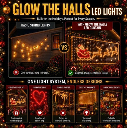 ✨ Turn Your Balcony Into A Giant LED Light Show! 🎄 Smart 400 LEDs Animated Mesh Screen 🎆📱