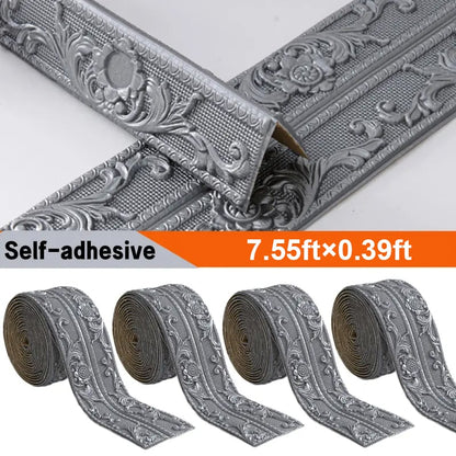 ✨Last Day 50% OFF✨4 Rolls Self-Adhesive Skirting Boards - 90 in Flexible Decorations