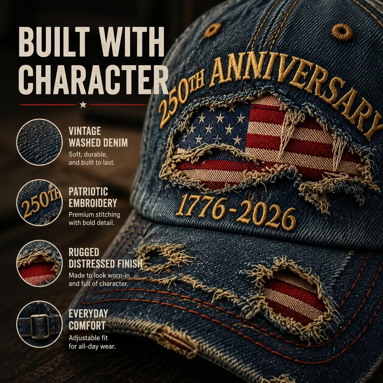 🦅250th Anniversary Baseball Cap