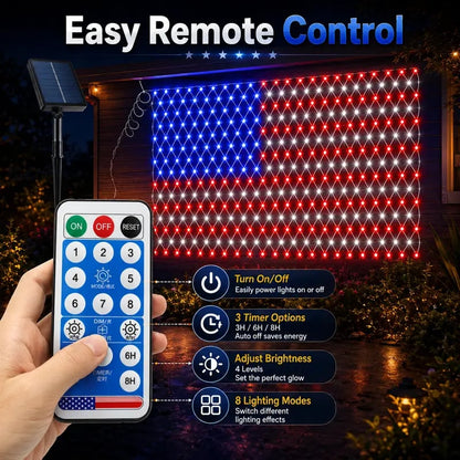 🔥49% Off Sale on July 4-Solar American Flag Lights Outdoor