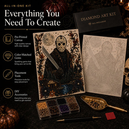 🖤 DIY Horror Diamond Art Kit