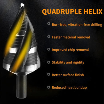 5-Piece HSS Step Drill Bit Set for Metal