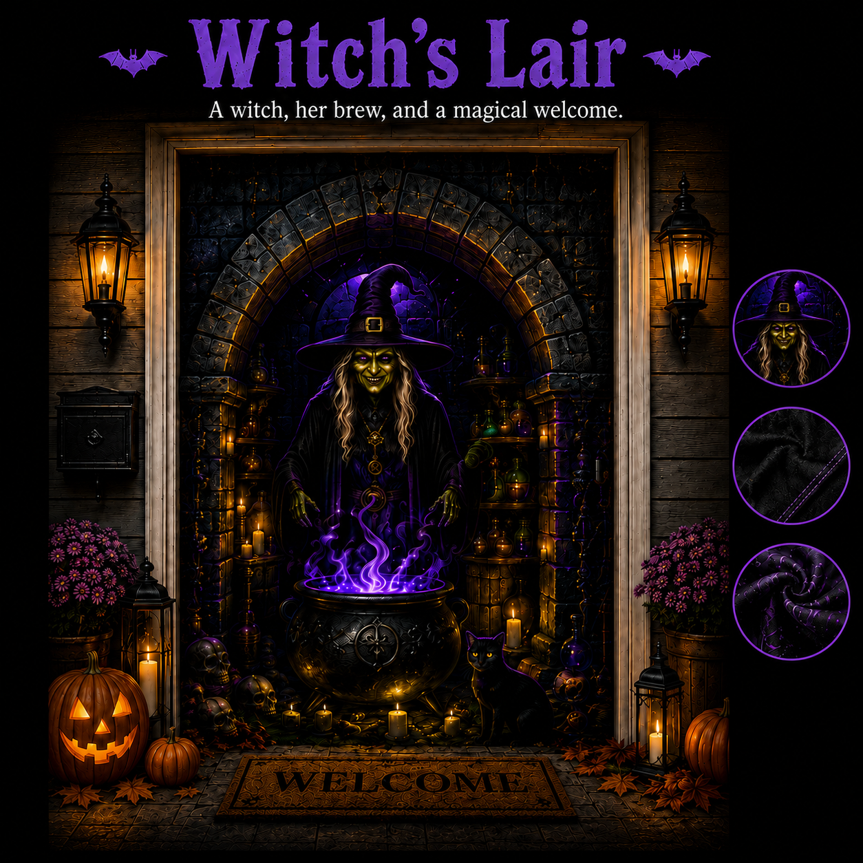 🎃Halloween Portal Door Curtain – Realistic Spooky Door Decor