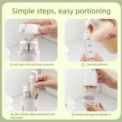 💖Hot 48% OFF🌹4-in-1 Portable Cosmetic & Shampoo Dispenser – Compact Travel Storage Bottle✈️