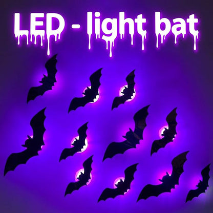Halloween 3D Lighted LED Flashing Bats