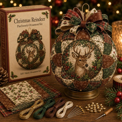 💥 LAST DAY 49% OFF - 🎄 Christmas Classics Patchwork Ornament DIY Kit
