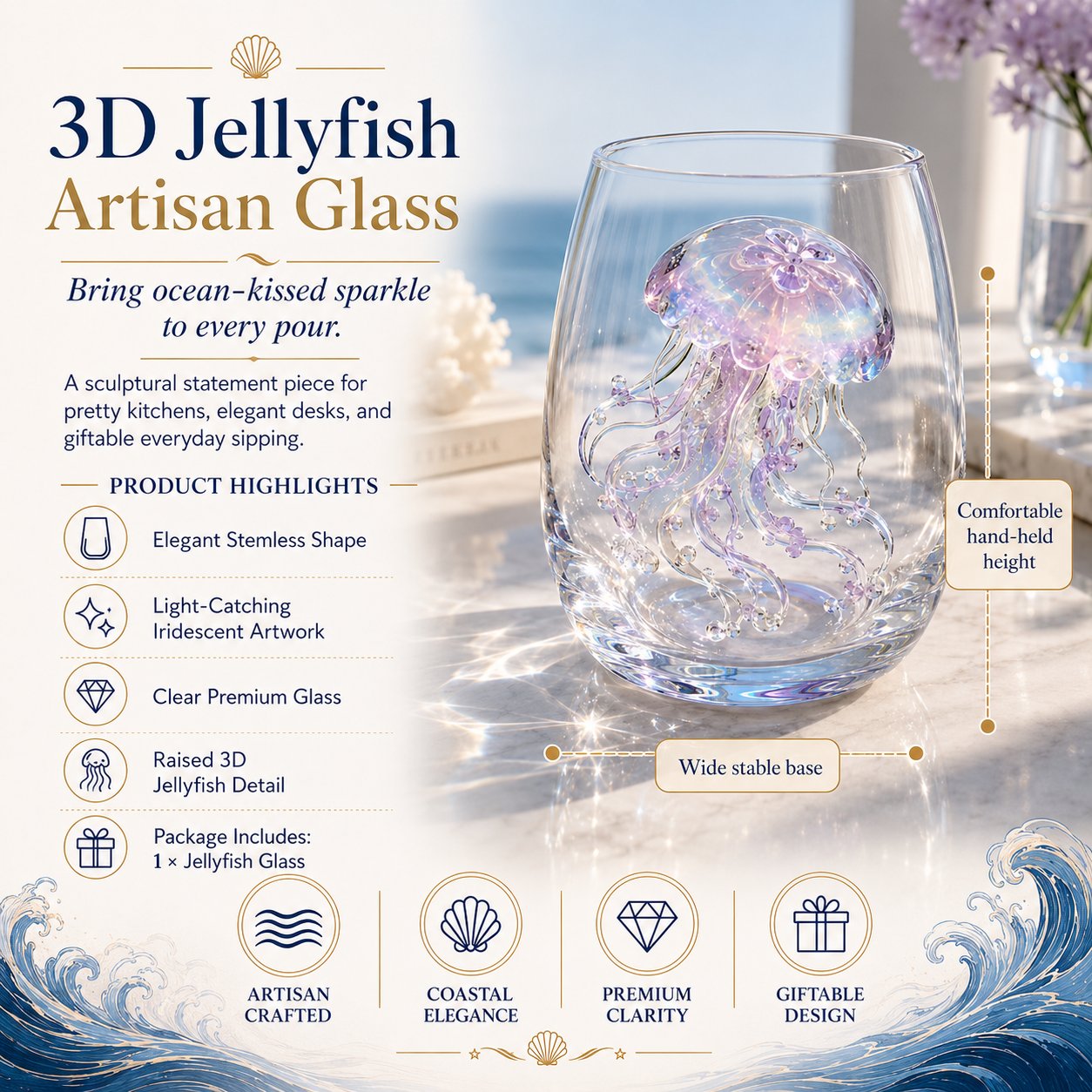 🔥✨ 3D Animal Floral Glass Tumbler | For Prettier Sips, Sunlight-Catching Details, Nature Charm & Elegant Everyday Drink Vibes 🌸🐾