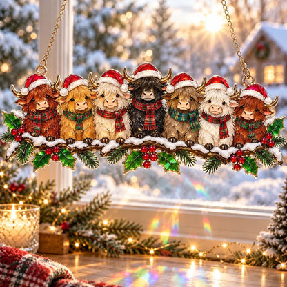 ✨ Whimsical Winter Suncatchers(11 types) | Shatterproof "Stained-Glass" Window Hangings 🎄