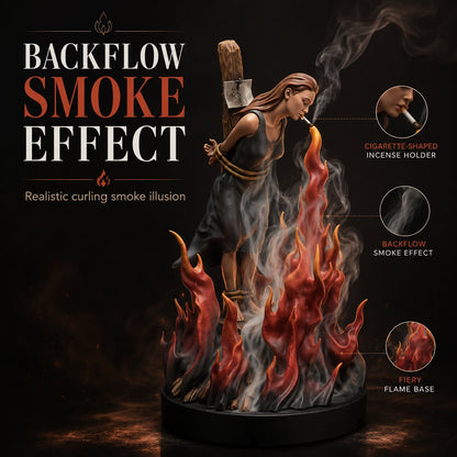 🔥LAST DAY 49% OFF - 🧙‍♀️Witch Burn Sculpture Backflow Incense Burner | Gothic Art Incense Holder