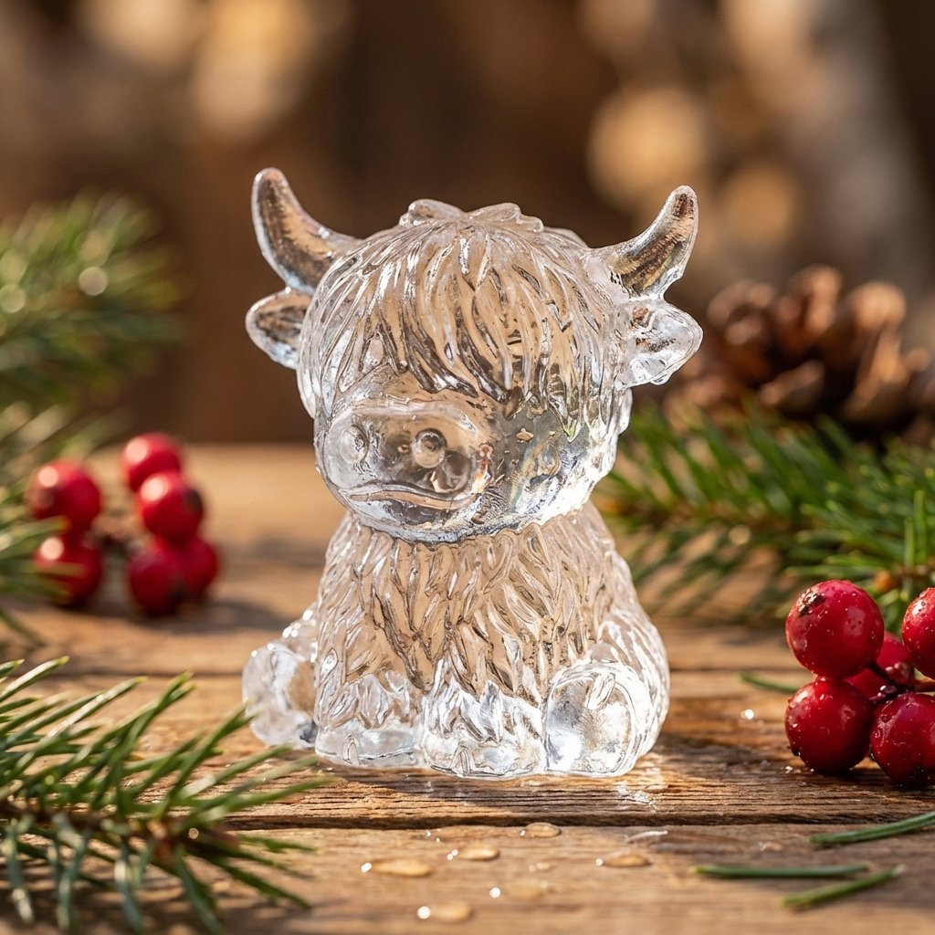 🐮🧊 Mini Highland Cow Ice Cube & Dessert Mold 🍪 Cute 3D Ice for Drinks, Parties & Gifts🎁