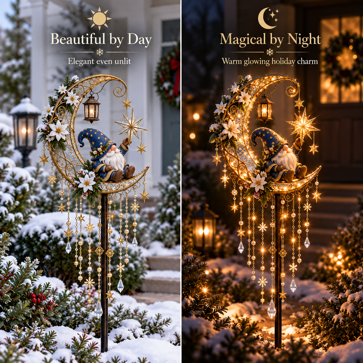🔥 Last Day 49% OFF 🧙Gnome Moonfall Tassel Stake™ – Solar Lighted Christmas Garden Decor 🎄