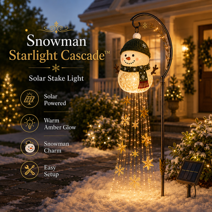 ☃️ Snowman Starlight Cascade™ Solar Christmas Yard Light