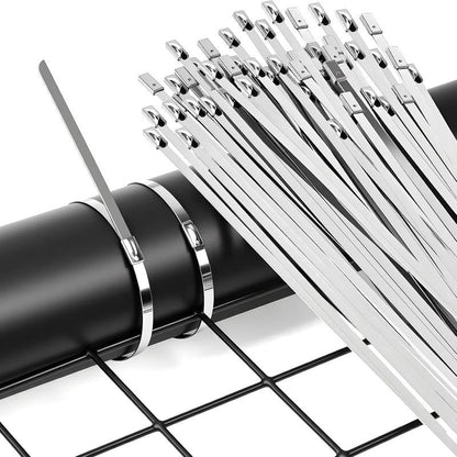 🎉 Special Offer Today Only!🎉🔥Stainless Steel Cable Tie Gun with Metal Zip Ties