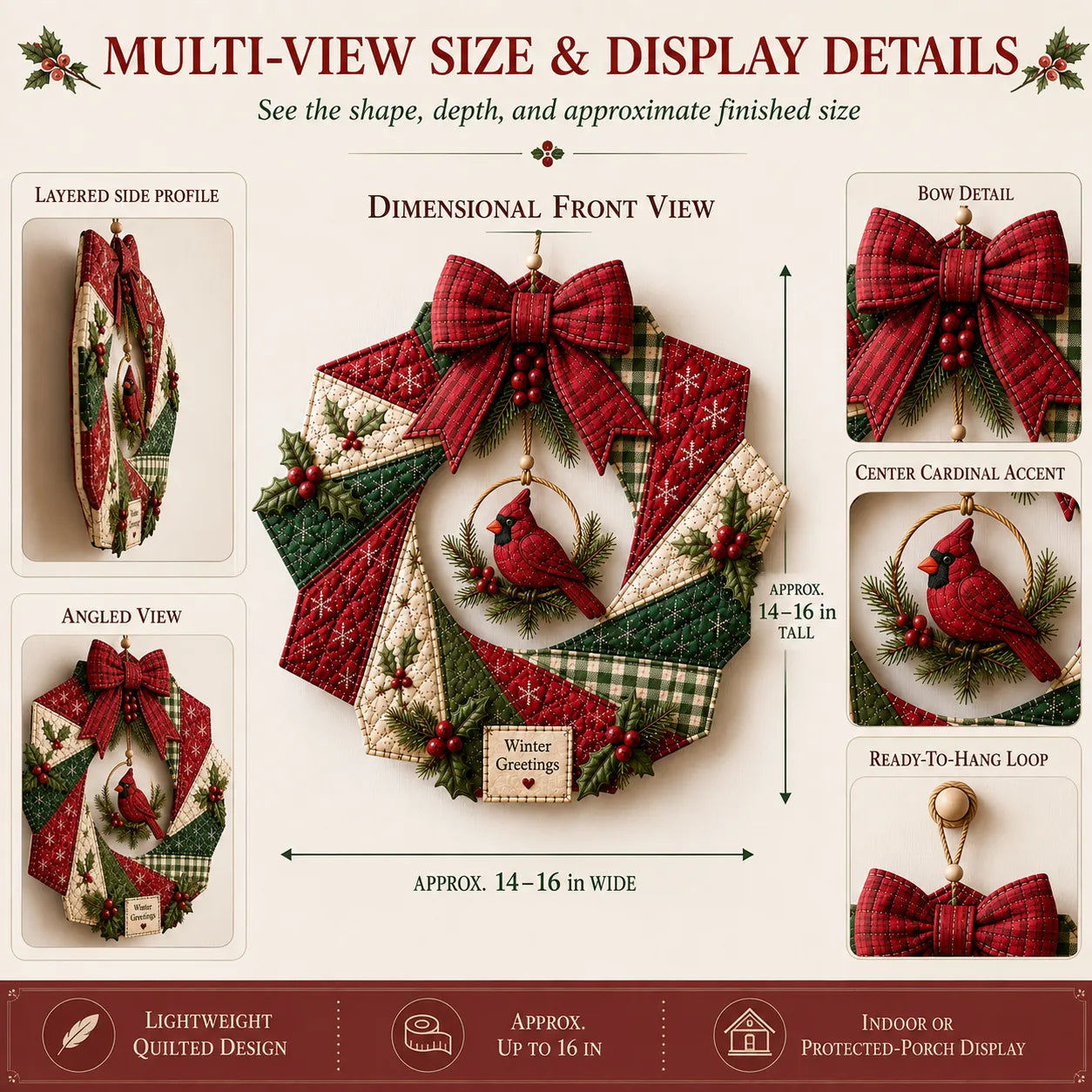 🔥LAST DAY 50% OFF - 🎄Christmas Fabric Wreath DIY Kit – A Keepsake You’ll Hang with Pride Year After Year💫