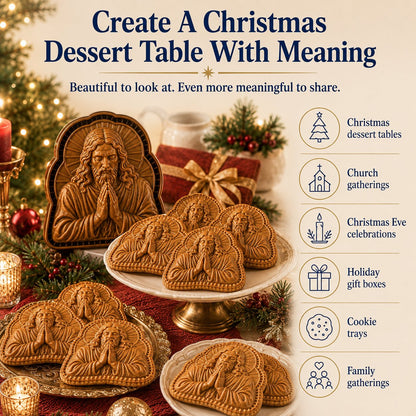 ✝️ Faith & Nativity Christmas Mini Pie Mold Collection | Reusable Embossed Molds for Shaping Detailed Praying Jesus, Nativity Stable and so on Pies🥧✨